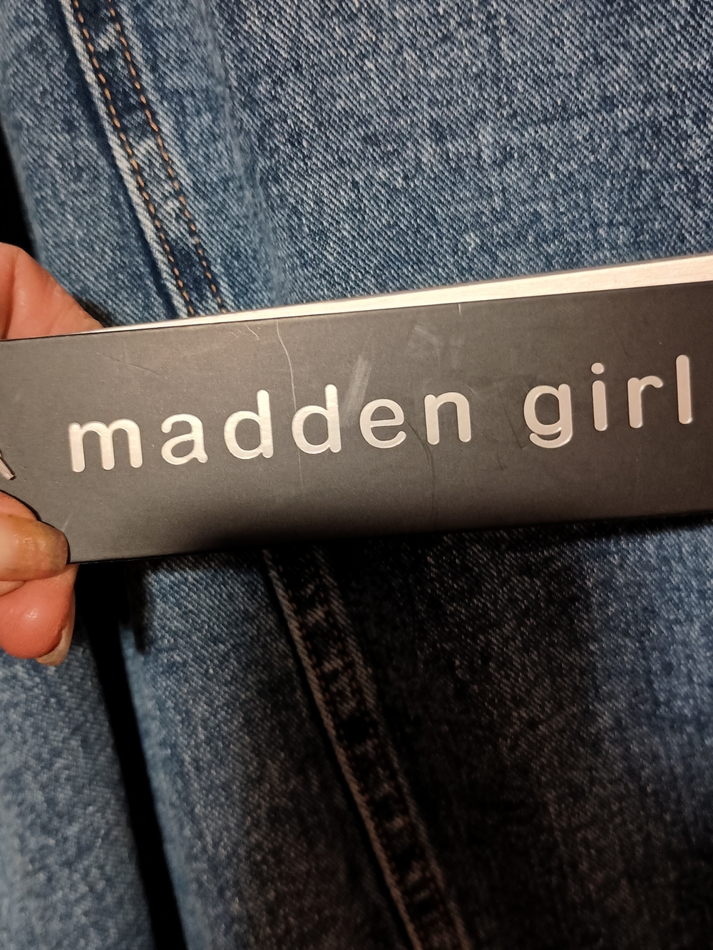 NWT Madden Girl Studded Blue Denim Jacket 4X - Picture 6 of 8
